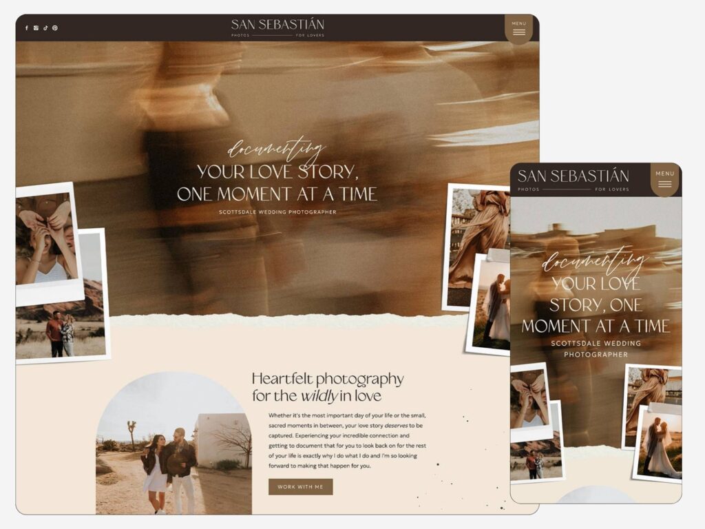 San Sebastian - Showit Website Templates for Photographers image 4