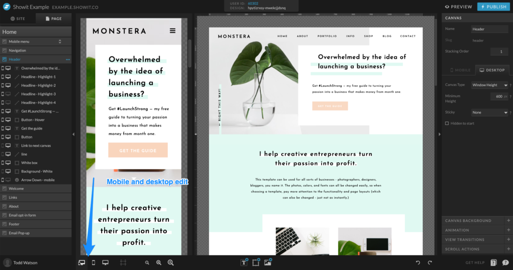 Pasted_Image_9_30_22__5_17_PM - Showit Showit vs SquareSpace Fluid Engine mobile and desktop editing/view